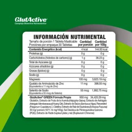 Suplemento Alimenticio Glutation Glutactive Green 30 Tabletas Antioxidante