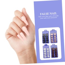 FOMIYES 2sets Long False Nails Tips for Women Full Cover Artificial Nails Manicure Decor for Parties Weddings 400pcs*2