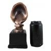 Rainforest Silverback Gorilla Head Bust Statue in Bronze Electroplated Finish