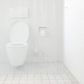 Translucent PEVA Shower Curtain Medium