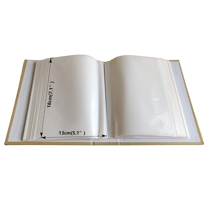 Wei Long Kraft Photo Album Hold 100 Pockets, 5"x7" Photos,