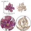 Ever Faith Women's Austrian Crystal Orchid Flower Petal Brooch Pink
