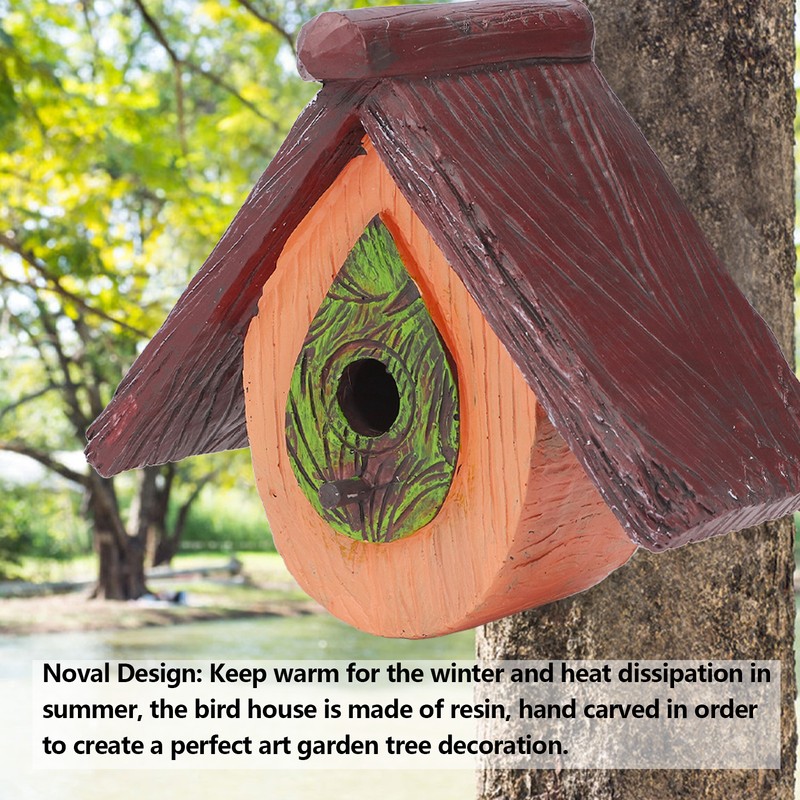 Bird House Garden Tree Decoration Hummingbird Synthetic Resin House Craft