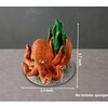 Cute Octopus Sponge Holder - Red, Resin, Practical Sink Kitchen