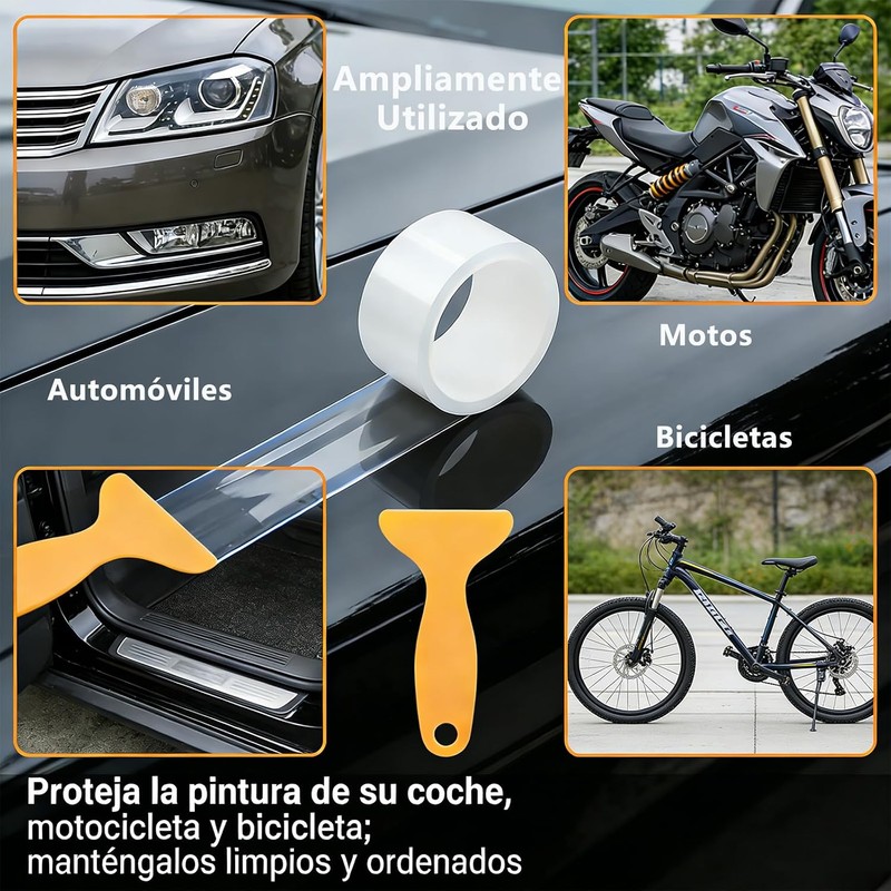 Protector de Borde de Puerta de Coche, con Raspador, Protector