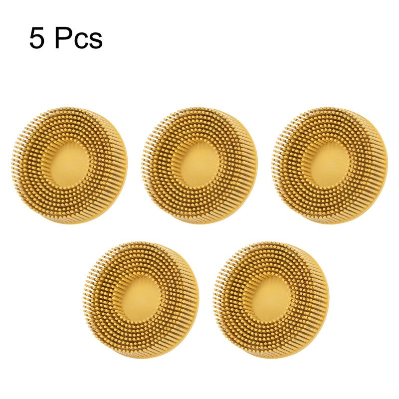HARFINGTON 5pcs Bristle Disc 3" 80 Grit Abrasive Brush Deburring