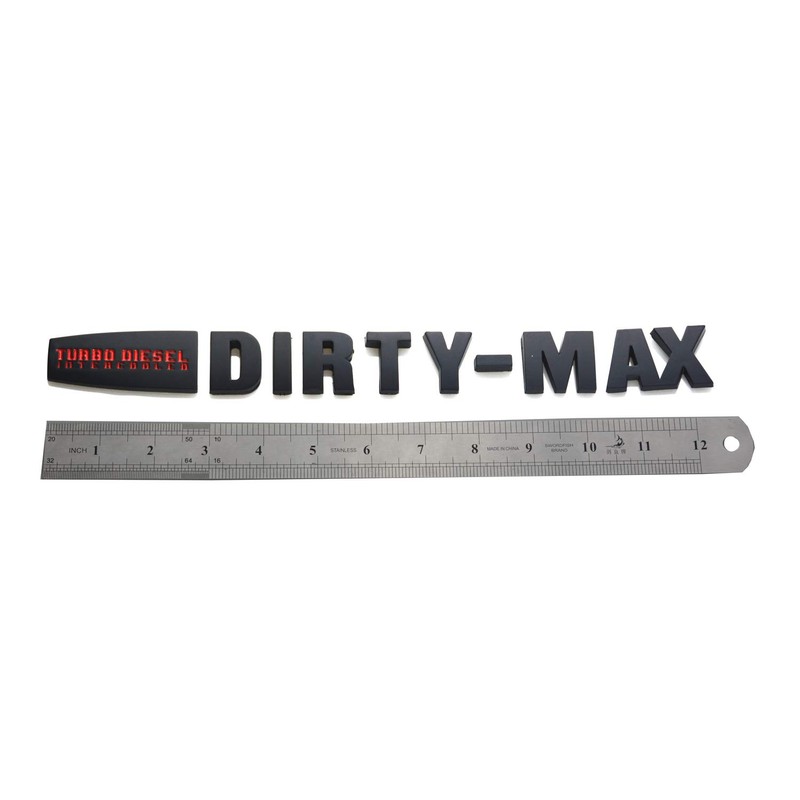 Aimoll 1Pcs Turbo Diesel INTERCOOLED Dirty MAX Duramax Badge Emblem