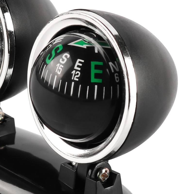 VOANZO 2 in 1 Car Thermometer Compass Outdoor Vehicle Mounted