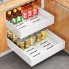 2Pack Pull out Cabinet Organizer, 21"Deep, Heavy Duty Full-extension Slide