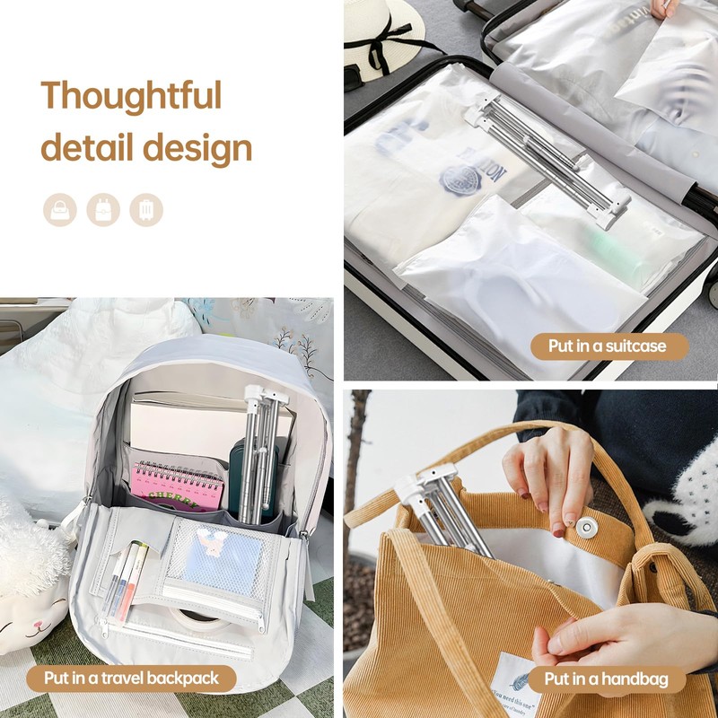 Heekaby Clothes Drying Rack Foldable, Stainless Steel Portable Clothes Rack
