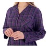 Slenderella Ladies Purple Check Pyjamas Button Up Top & PJ