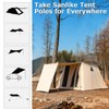 SAN LIKE Aluminum Tent Poles for Tarp - 75in Collapsible