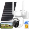 4G LTE Solar Cellular Security Camera, No WiFi Waterproof Outdoor