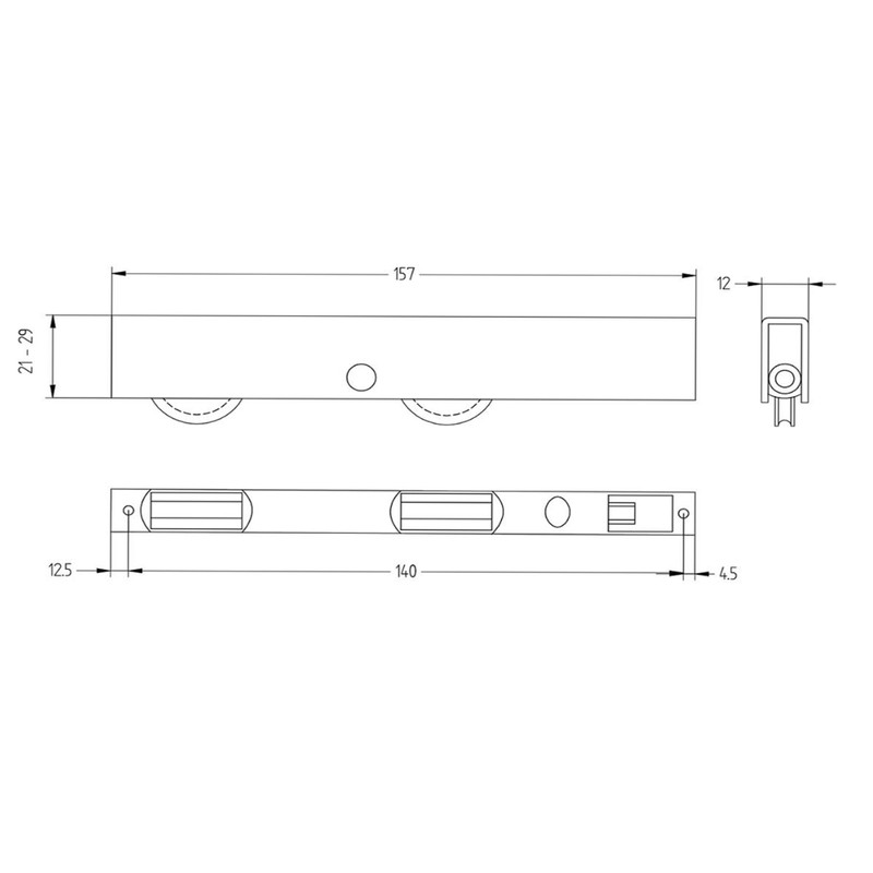 Sliding Patio Door Roller Wheels Stainless Steel for UPVC Timber