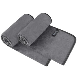 KinHwa Microfibre Soft Hand Towels for Bathroom Abosorbent Small Guest Towels Thick Face Towels 50cm x 75cm Fast Drying Washcloth for Bath, Spa, Gym 2 park grey