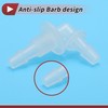 HEROFFIX 5 Pcs Aquarium Plastic Hose Barb Fitting 3/16" Hose