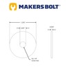 1/4" Stainless Fender Washer (25 pack), 1-1/4" Outside Diameter, 18-8