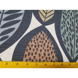 Richloom Amanda in Mineral BTY Richloom 80% Cotton / 20% Linen 54" Wide Leaves