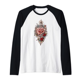 Rose Compass Inspired Blissful Tee Collection. Raglan Baseball Tee
