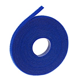 Oldhill Fastening Tapes Hook and Loop Reusable Straps Wires Cords Cable Ties - 1/2" Width, 15' x 3 Rolls (Black, Blue, White)