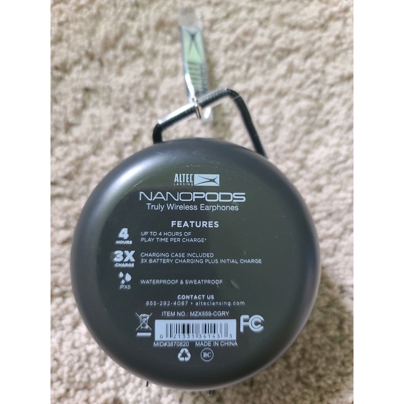 Altec Lansing NanoPods Truly Wireless Earbuds w/ Charging Case -