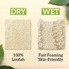 Natural Loofah Dish Sponge (Pack 30) Vegetable Scrubber for Kitchen