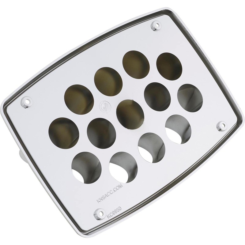 Speedway Motors Chrome Plastic Pipe Organ Speaker Cover, 9 Inch