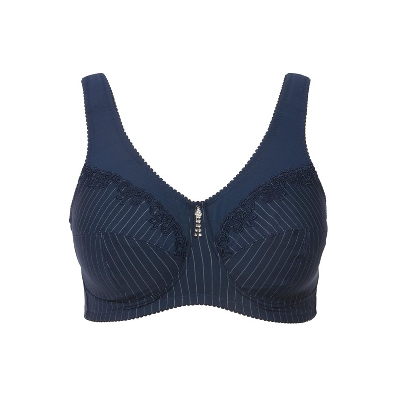 Ulla Popken Ladies’ Relief Bra, Non-Wired, Rhinestone Pendant, C–G Cup