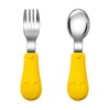 Jmbabe Toddler Fork and Spoon, Stainless Steel Baby Utensils Cutlery