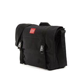 Manhattan Portage Flushing Messenger Bag Black With Adjustable Shoulder Strap Water Resistant Zippered Main Compartment 1000D Cordura For Work College Travel