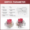 YIMAGUJRX V3 Red Cloud Keyboard Switch (Lubed Switches),5 pin 60±5gf