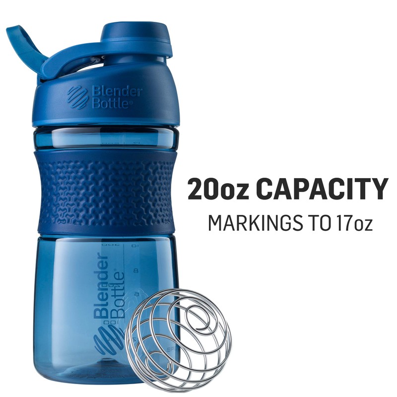 BlenderBottle SportMixer Shaker Bottle Perfect for Protein Shakes and Pre