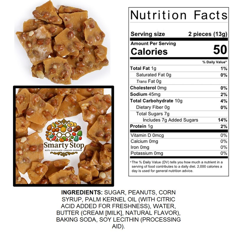 Home Style Peanut Brittle Candy by Smarty Stop (2 Pound