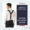 trilece Suspenders for Men - Men's Solid Straight Clip Adjustable