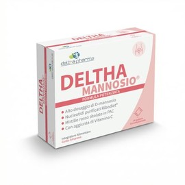 D-mannosio Puro 1500 Mg alto dosaggio, Mirtillo Rosso (cranberry) Nucleotidi Ribodiet e Vitamina C. Made in Italy per il benessere delle vie urinarie. 14 Bustine Deltha Mannosio