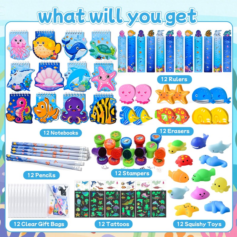 Cleboen Ocean Animals Party Bags Fillers
