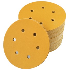 Aiyard 6-Inch 6-Hole Hook and Loop Sanding Discs 400-Grit, Random Orbital Sandpaper for Automotive and Woodworking, 100-Pack