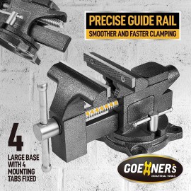 Kitvance 4-1/2'' Multi-Purpose Bench Vise for Workbench Heavy Duty Forged Steel