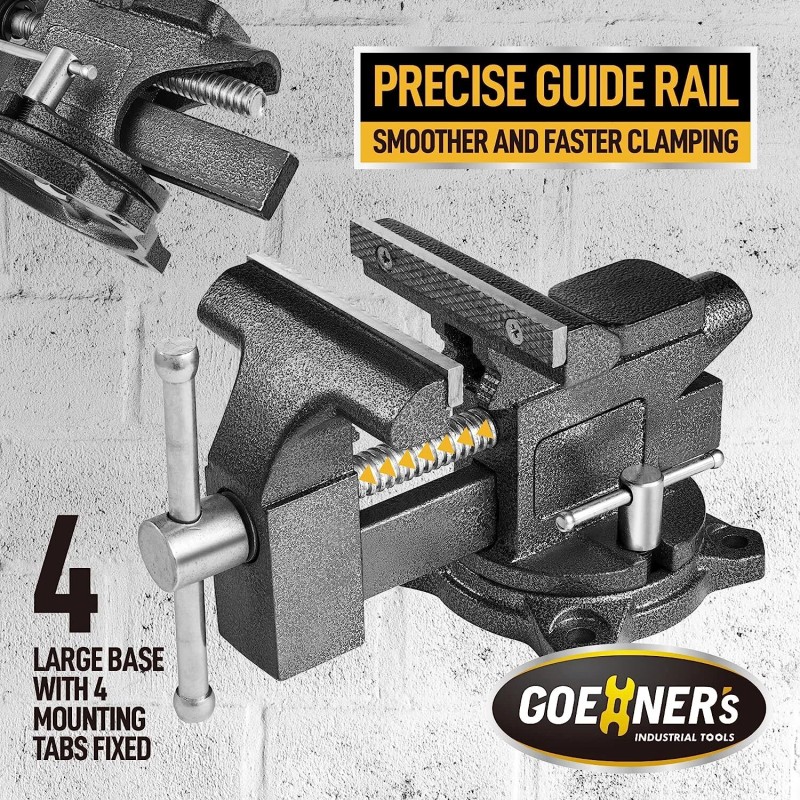 Kitvance 4-1/2'' Multi-Purpose Bench Vise for Workbench Heavy Duty Forged