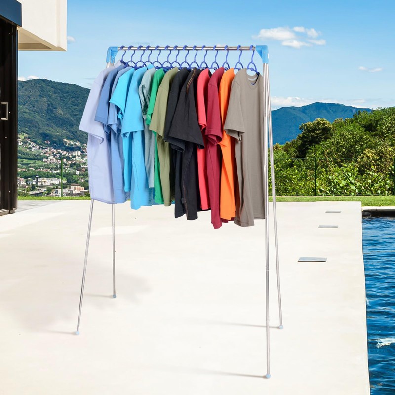 Portable Clothes Rack, Foldable, 13-28 Inch Extendable Clothes Rack, Foldable