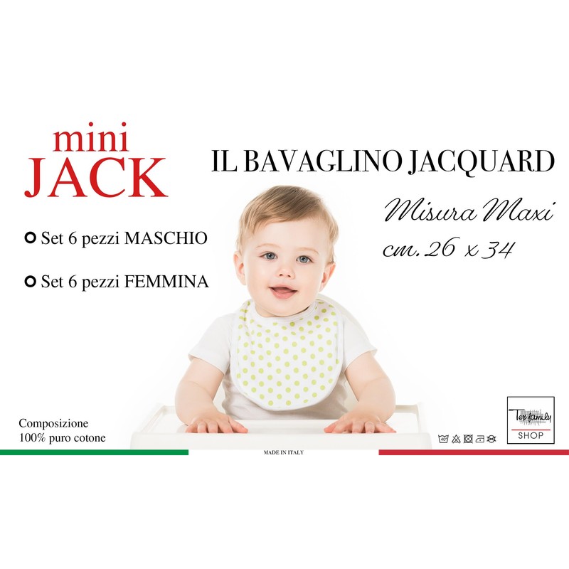 Baby Bib for Boys and Girls Mini Jack © cm