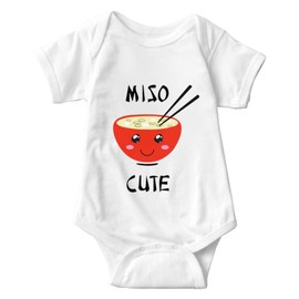 listery Funny Baby Clothes Miso Cute Bodysuit Miso Cute Infant Baby Anime Newborn Unisex Romper 24M