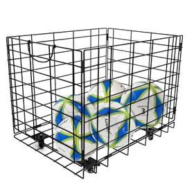 Aoneky Ball Storage Cart with 5 Size 3 Soccer Ball