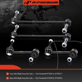 A-Premium Set of 4, Front & Rear Sway Bar Links Kit Stabilizer Bar Links Compatible with Ford Explorer 2011-2019, Police Interceptor Utility 2013-2019