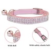 THAIN Rhinestones Cat Dog Collar Soft Velvet Safe Adjustable Collar