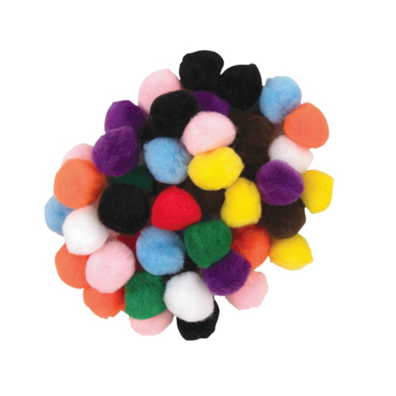 Creativity Street Bright Hues Pom Pons, 1-Inch, 50-Pack (AC8113-01)