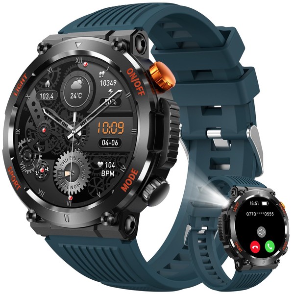 MEGALITH Smartwatch Herren Fitness Tracker: Android iOS Kompatibel Smart Armbanduhr