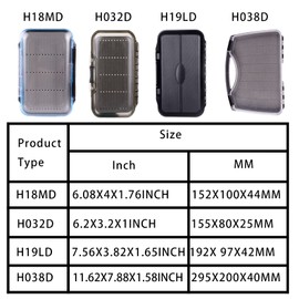 Riverruns Fly Fishing Boxes Foam insert Waterproof Flies Fishing box Lures Hooks Tool Streamer Fly Box (Gunsmoke-H032D)