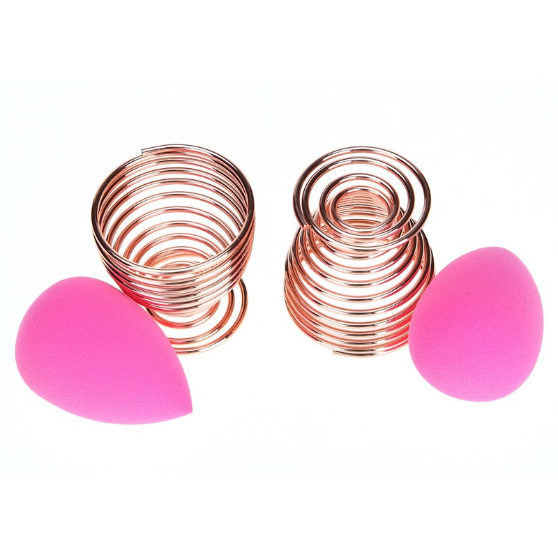 LanMa Beauty Sponge Blender Holder,(2 Pack Rose Gold) Makeup Sponge