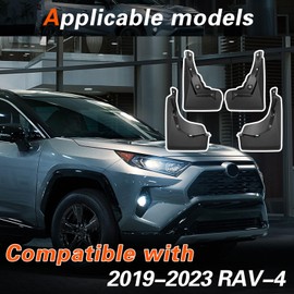 Hbzxqp 2019 RAV-4 OEM Style Mud Flaps Mud Guards Compatible with Toyota RAV-4 2019-2023 Splash Guard No Drilling Required All Weather Mudflaps(Set of 4)